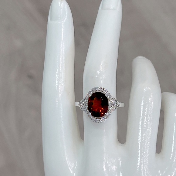 Red Citrine Sterling Silver Ring - Picture 3 of 12